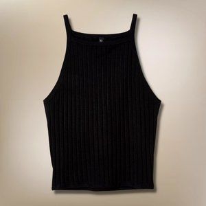 RIBBED STRAPPY TOP BLACK LADIES SMALL H&M TANK TOP